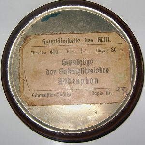 Luftwaffe RLM film reel container with original label