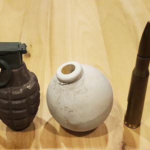 Japanese Type 4 Grenade with scale