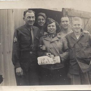 Group Photo - Camp Carmarthen PX - 1944