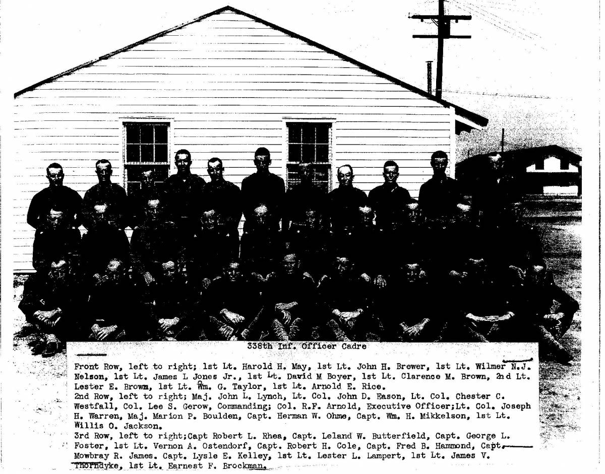 Officer Cadre, 338th Infantry Regiment, US